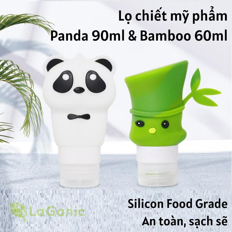 Lọ chiết mỹ phẩm dầu gội sữa tắm Silicon Panda & Bamboo