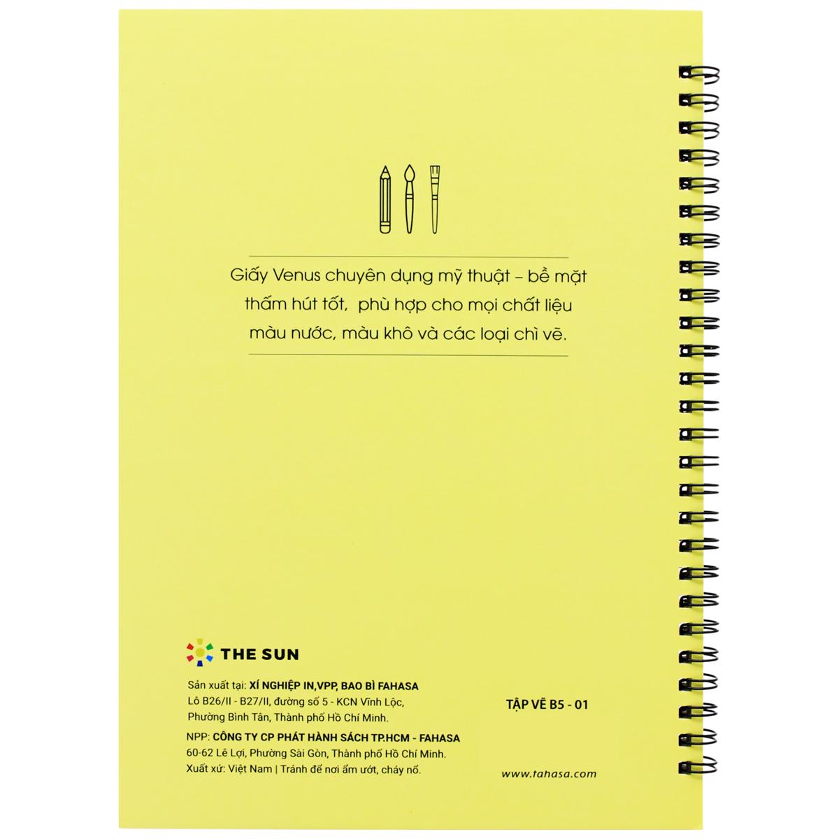 Tập Vẽ Lò Xo Art Sketch B5 - 40 Trang 220 - The Sun 01