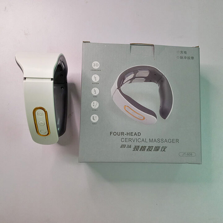 Máy massage cổ vai gáy 3D cao cấp ứng dụng xung điện matxa 6 chế độ, 9 mức cường độ, máy mát xa đốt sống cổ 4 đầu tiếp xúc