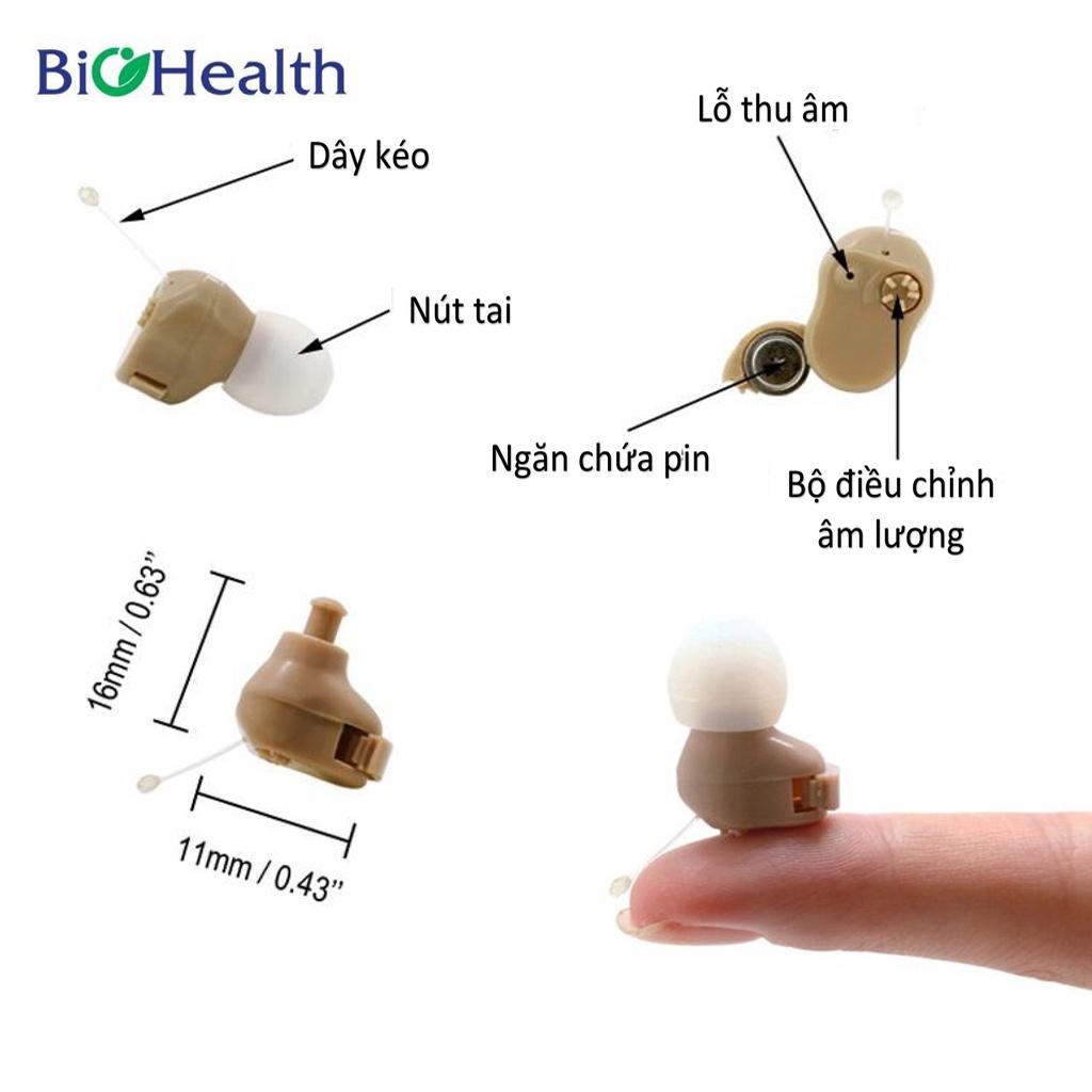 Máy trợ thính nhét tai ITE BioHealth JH-907 ẩn hoàn toàn trong tai giảm tiếng ồn hiệu quả