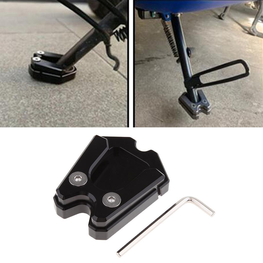 Kickstand Extension Plate Side Stand Enlarge Pad for Vespa GTV 300ie Black
