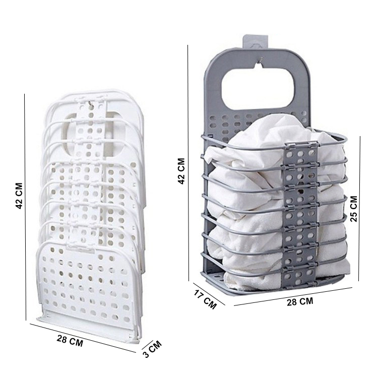 Giỏ Đựng Đồ Treo Tường Gấp Gọn, Giỏ Treo Cạnh Máy Giặt, Giỏ Đựng Đồ Dơ, Đồ Chơi - PucaMart