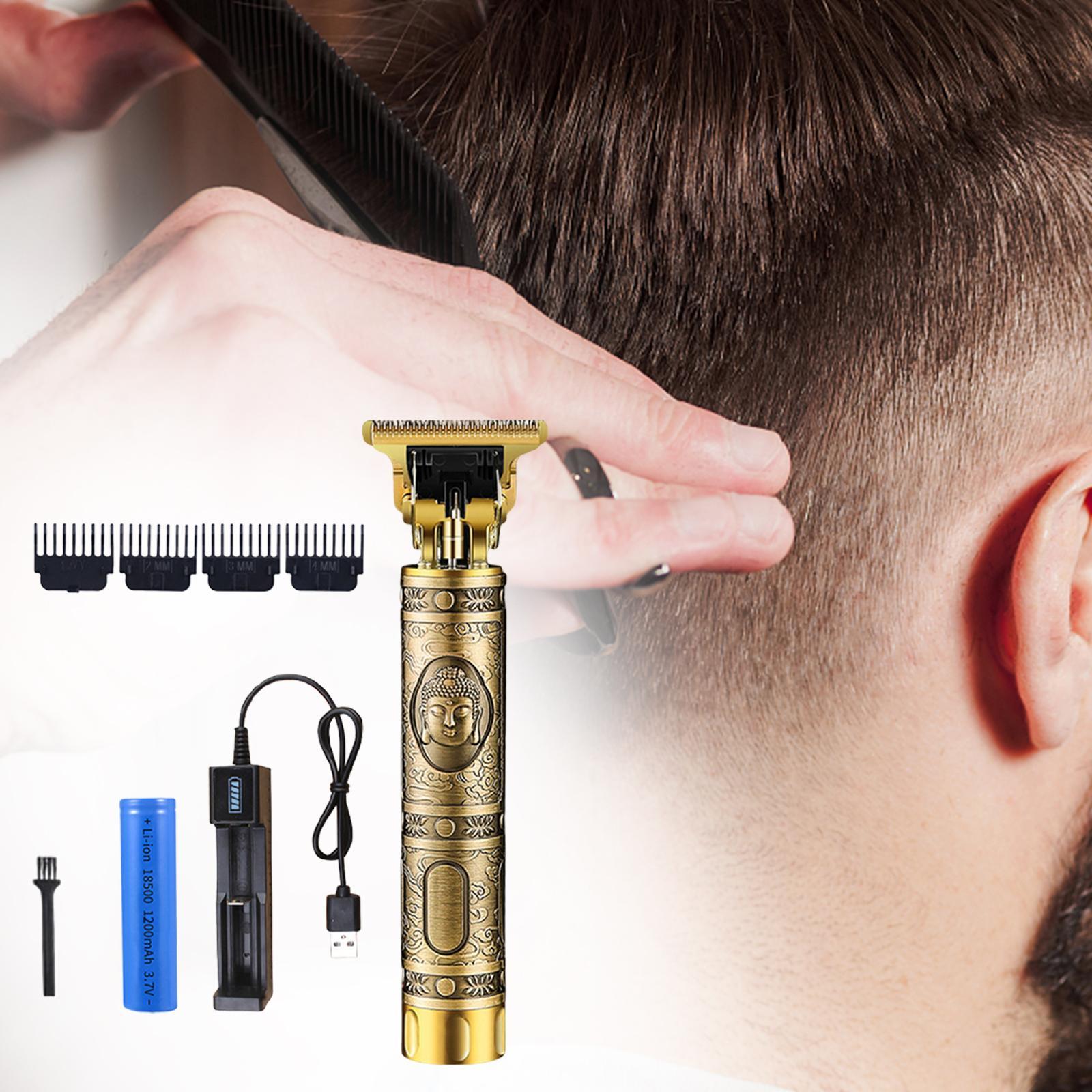 Retro Men Hair Clippers Trimmers Kit, Rechargeable ,Professional Barber Razor ,Low Noise Strong Power Shaver for Hair Styling, Barber Children