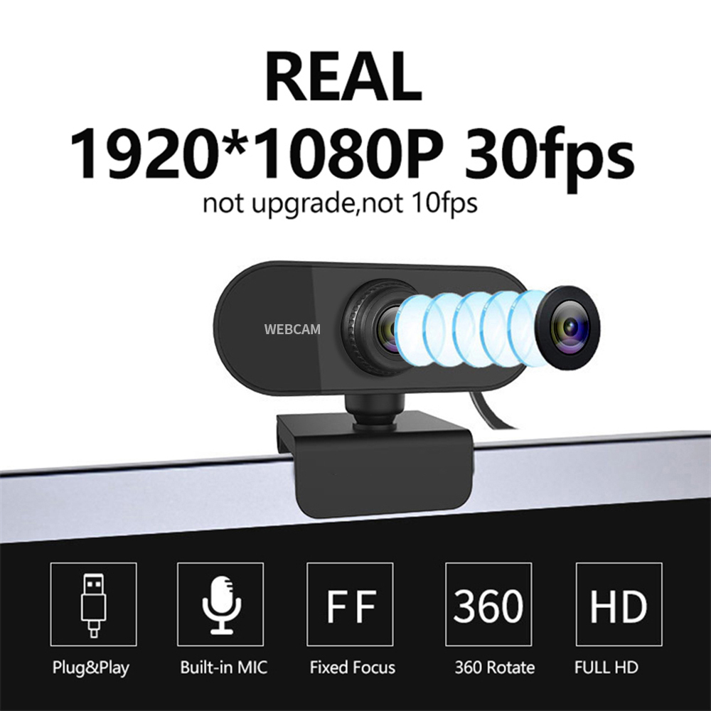 Camera HD 1080P 2MP Camera 30 khung hình / giây Micrô giảm tiếng ồn Web Cam HD