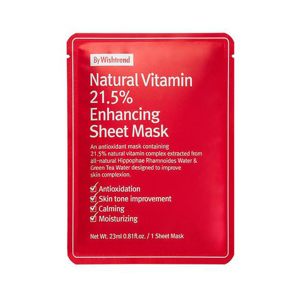 Combo 3 Mặt Nạ Chống Lão Hóa By Wishtrend Natural Vitamin 21.5% Enhancing Sheet Mask 23g x 3