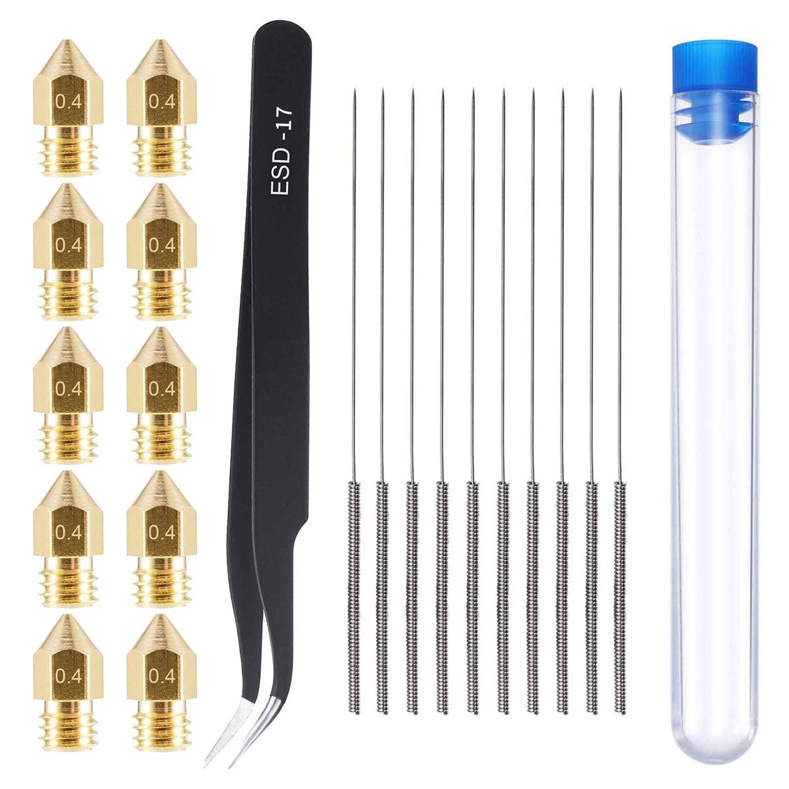 Brass  0.4mm Nozzle CleaningTool Kit  Tweezers for  Set A