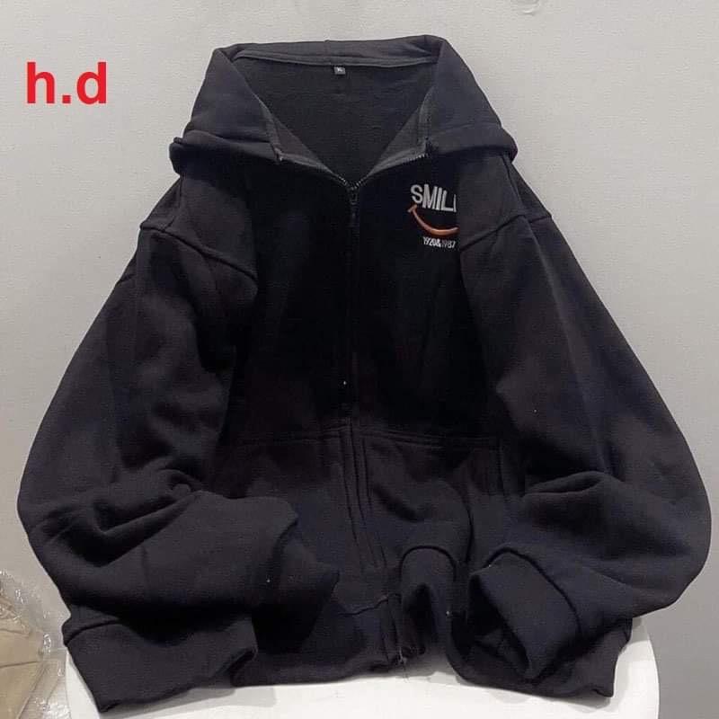 Áo khoác nỉ Smile mặt người in 2 mặt TH6