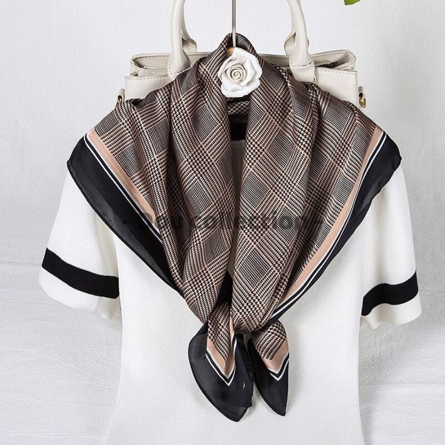 Khăn Lụa Vuông Caro Vuông Cao Cấp Làm Aó Và Đồng Phục - Chất Liệu Chiffon - 70x70cm - Mã KL046