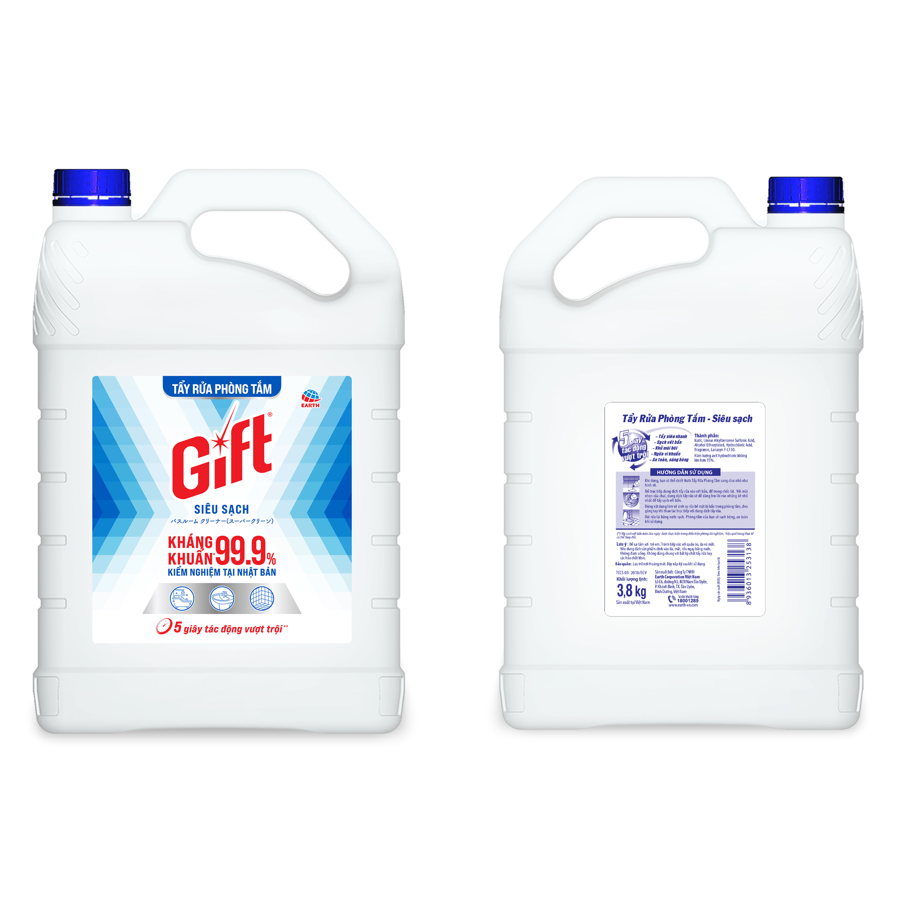 Nước rửa nhà tắm Gift Siêu sạch 3.8kg