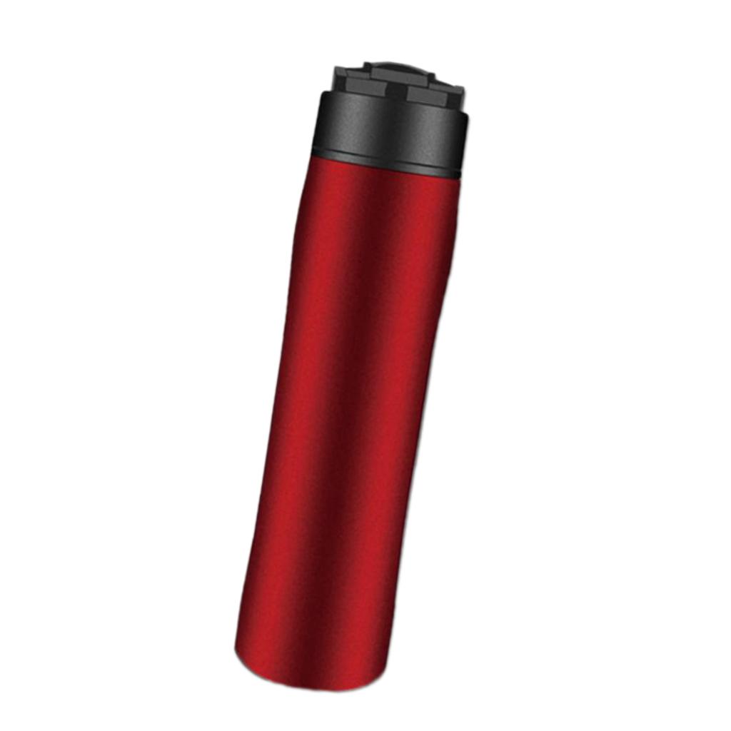 Portable French Press Coffee Maker Vacuum Insulated Travel Mug Stainless Steel Coffee Tea Maker Bottle for Hiking, Camping, Outdoors