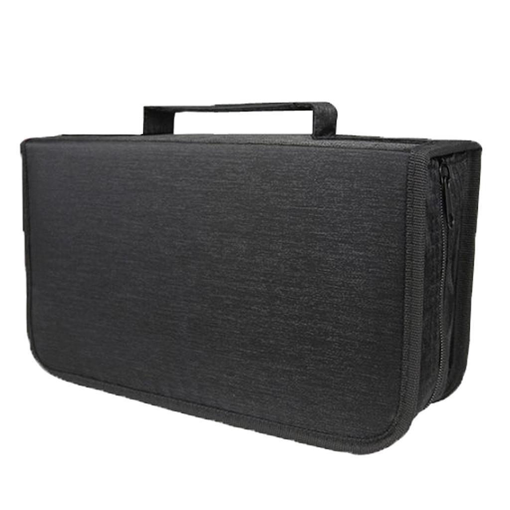 2Pcs CD DVD Case Game Disk Carrying Case Zipper Storage Bag for Office