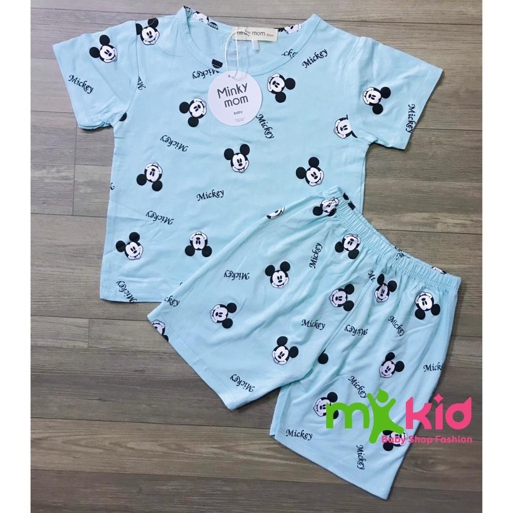 Bộ Cộc Tay Cho Bé  Bộ Mimky Mom Cộc Tay Cho Bé Trai Bé Gái Với Họa Tiết Gấu Siêu Đáng Yêu Chất Thun Lạnh Siêu Mát
