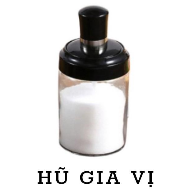 Hũ đựng gia vị thuỷ tinh Hũ gia vị kèm muỗng Lọ đựng gia vị 250ml