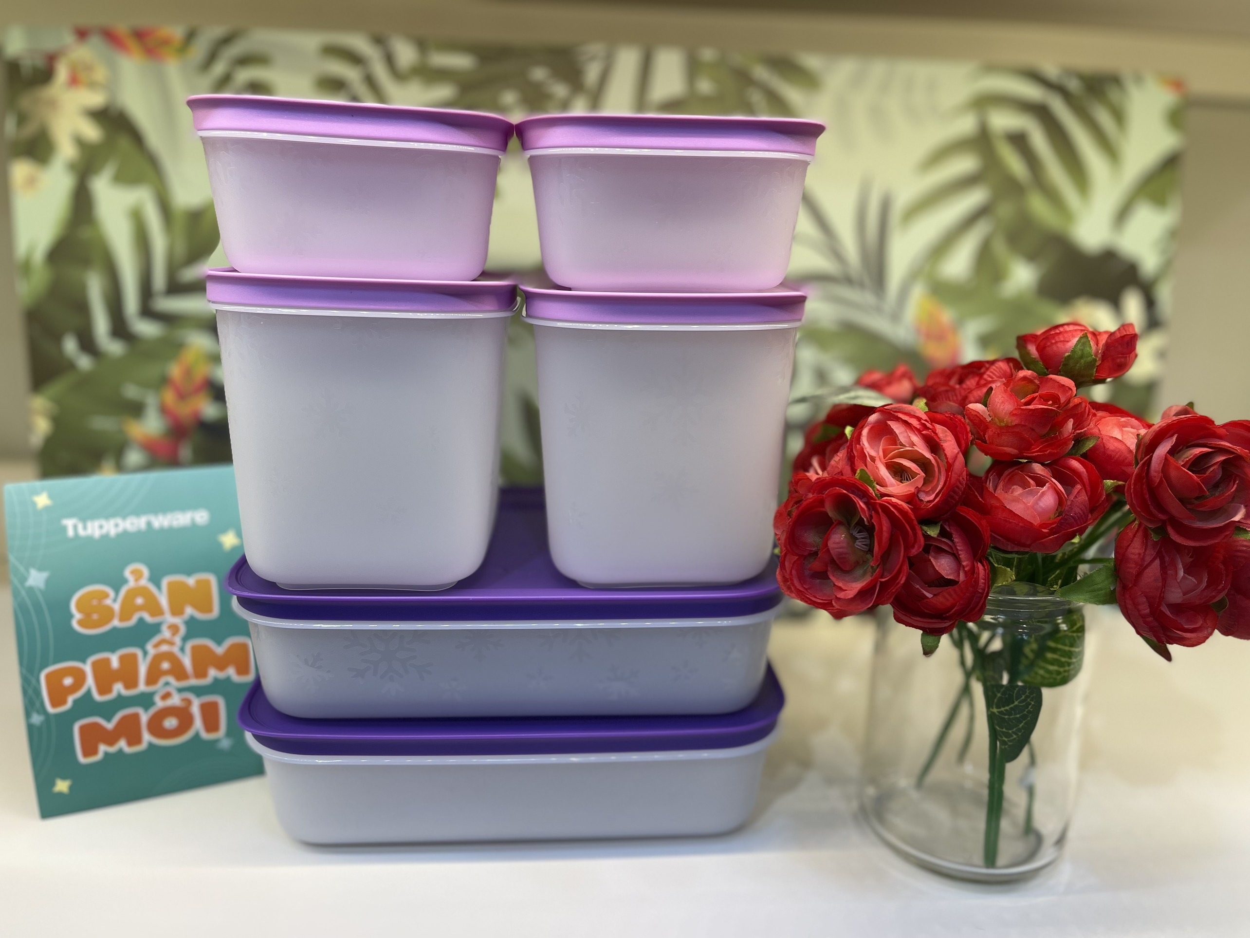 Bộ Hộp Tupperware Trữ Đông Violet - Hàng Chính Hãng
