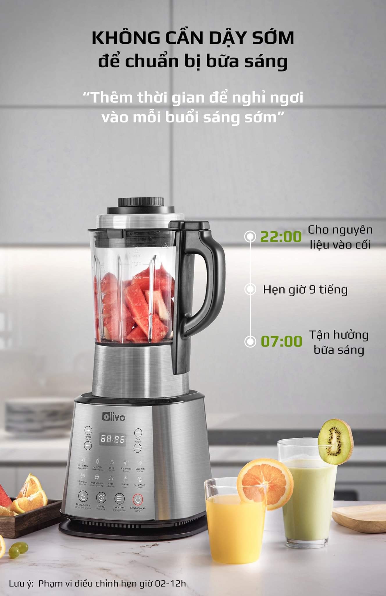 [HÀNG CHÍNH HÃNG] MÁY LÀM SỮA HẠT OLIVO X20.GIẢI PHÁP CHĂM SÓC SỨC KHỎE TUYỆT VỜI,NÂNG CAO GIÁ TRỊ CUỘC SỐNG