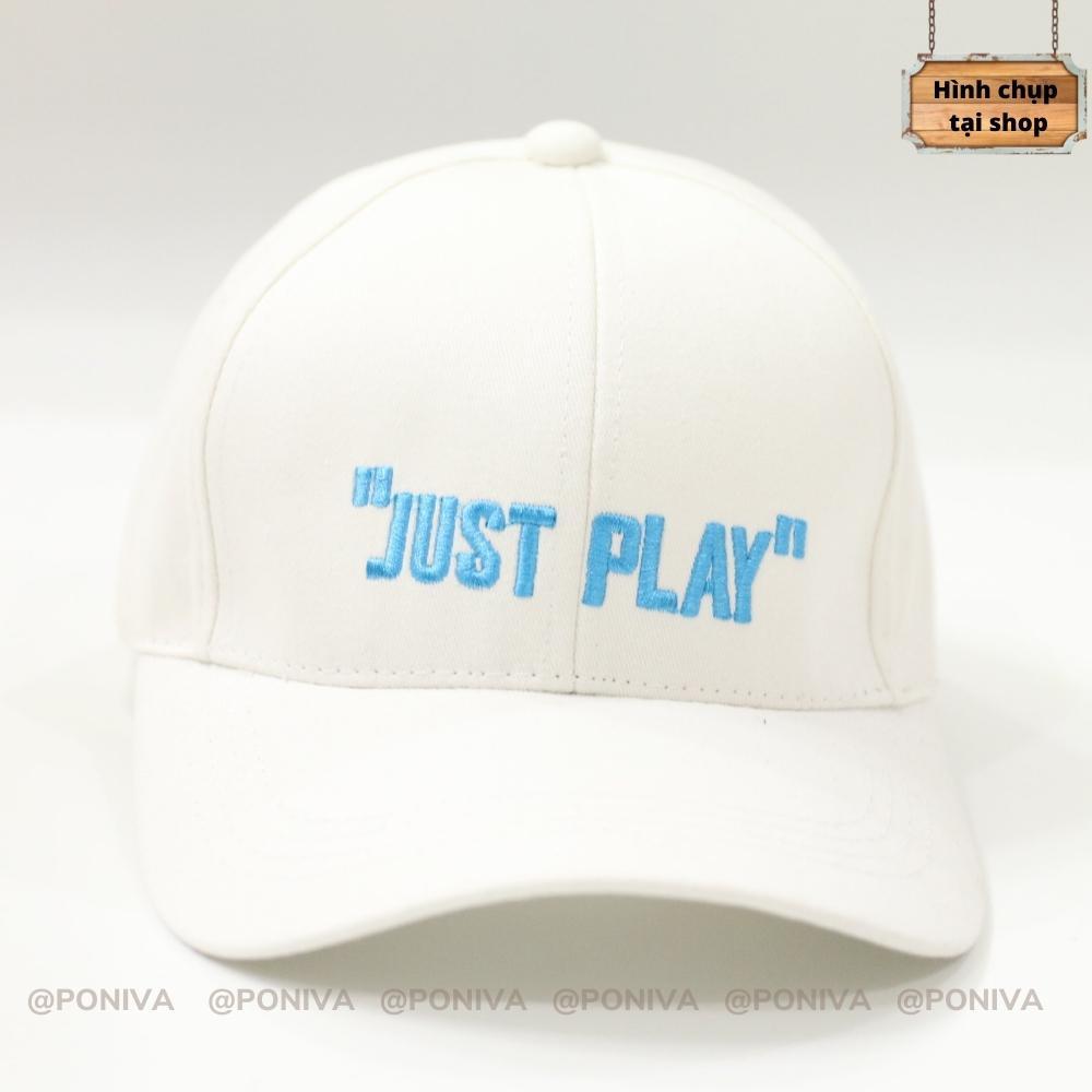 Mũ Lưỡi Trai ️ Nón Kết Thêu Chữ "JUST PLAY" Cực Hot Chất Kaki Cao Cấp Form Unisex Mẫu Hot Trend 2022