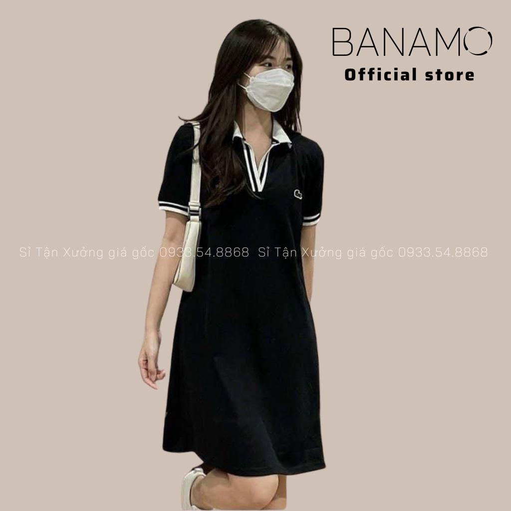 Váy suông nữ thể thao siêu đẹp thời trang Banamo Fashion váy suông màu đen 5914