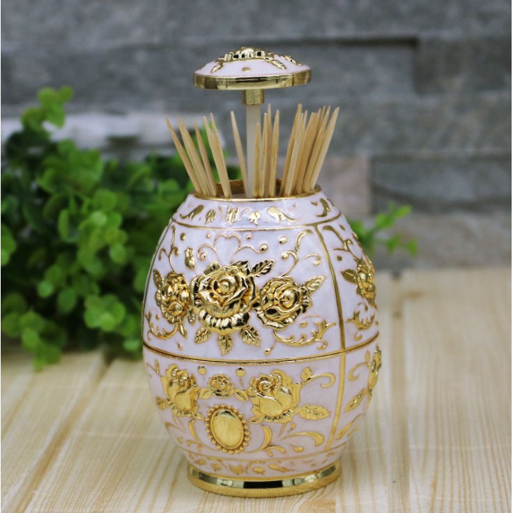 Hộp Đựng Tăm Thông Minh, Hũ Lọ Tăm Phong Cách Hoàng Gia Sang Trọng