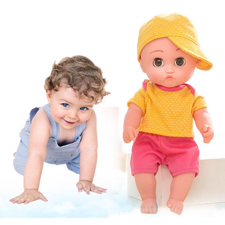 Búp Bê 35 cm Nhựa Mềm Kona Mắt Chớp Chu Mỏ 14 inch doll