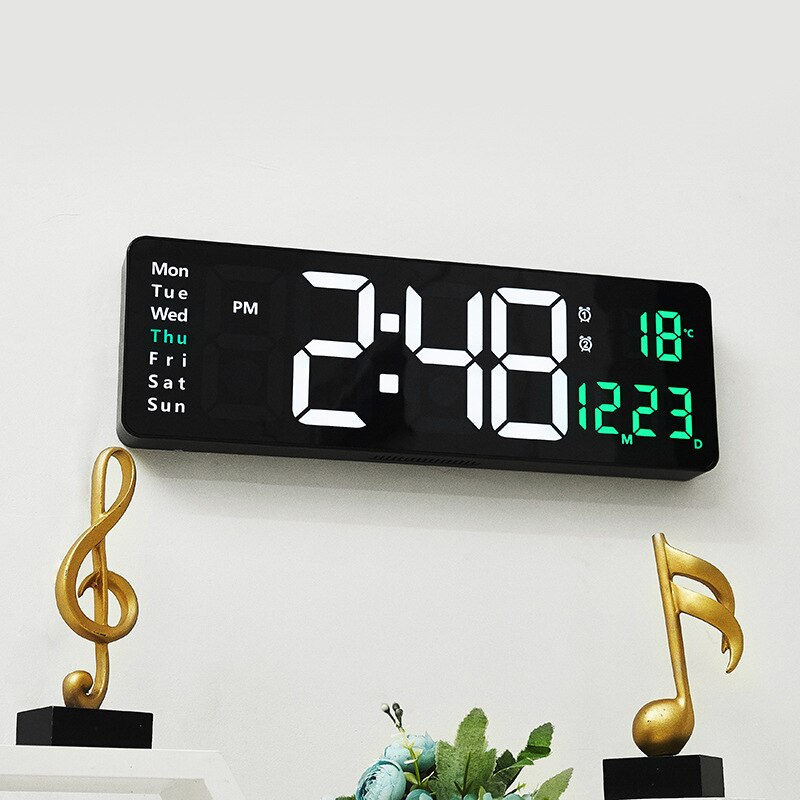 Đồng Hồ Treo Tường Điều Khiển Từ Xa Màn Hình LED Digital Clock