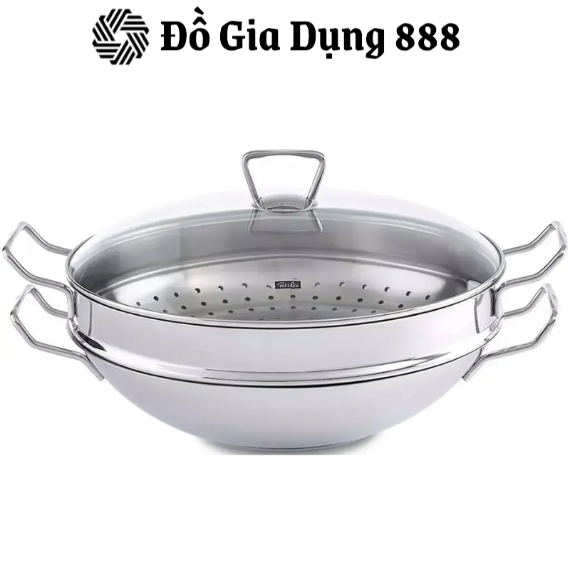 Bộ nồi lẩu + xửng hấp Fissler Nanjing 36cm