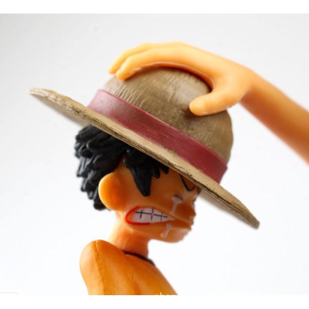 Mô hình One Piece nhân vật tứ hoàng Shank tóc đỏ và Luffy ss5 18cm