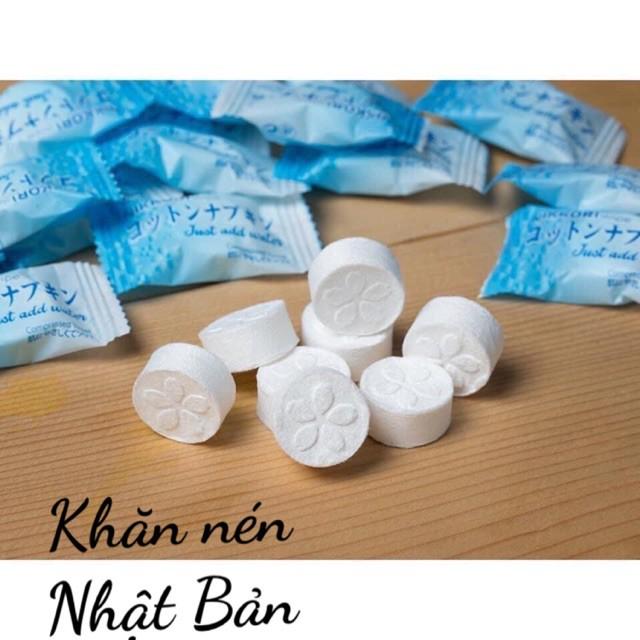 1 VIÊN KẸO KHĂN NÉN TIỆT TRÙNG  NHẬT BẢN