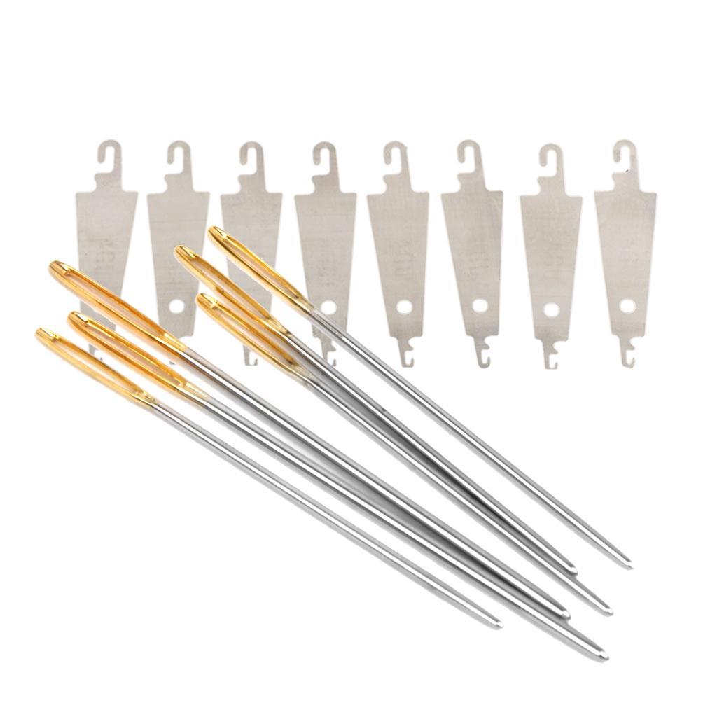 6 Pieces Large-Eye Blunt Point Needle with 50 pieces Needle-threading Device