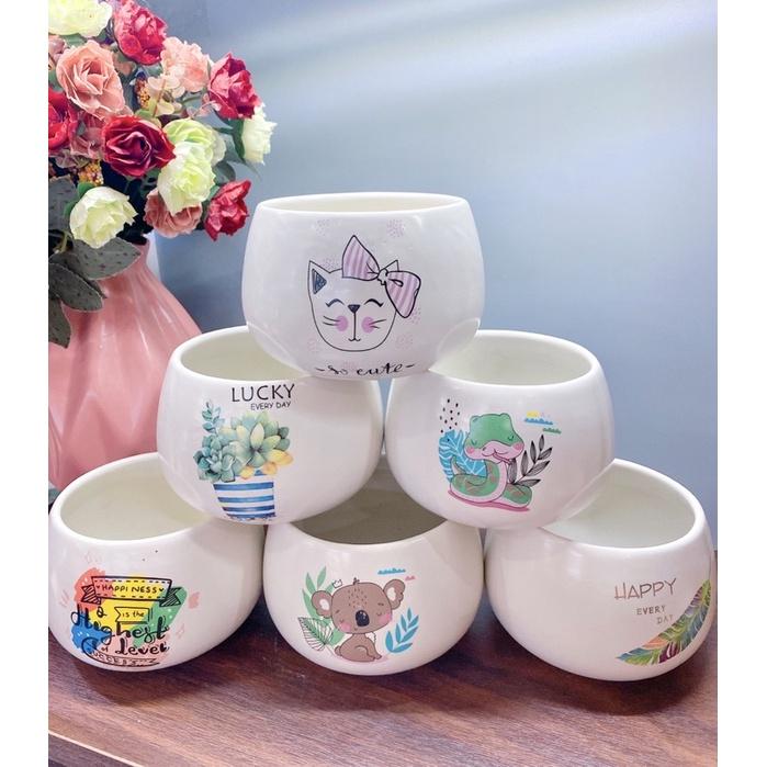 Chậu Hạt Dẻ Trồng Cây Cảnh MiNi Đủ 3 Size Sẵn Hàng