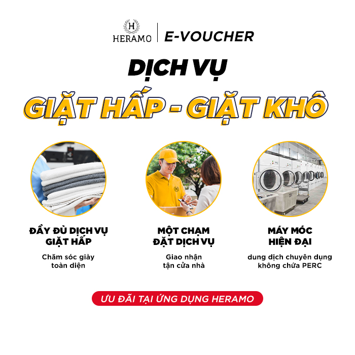 HCM [E-voucher] Giảm 60K Vệ Sinh Túi Xách, Balo, Vali - giao nhận tận nơi tại ứng dụng HERAMO