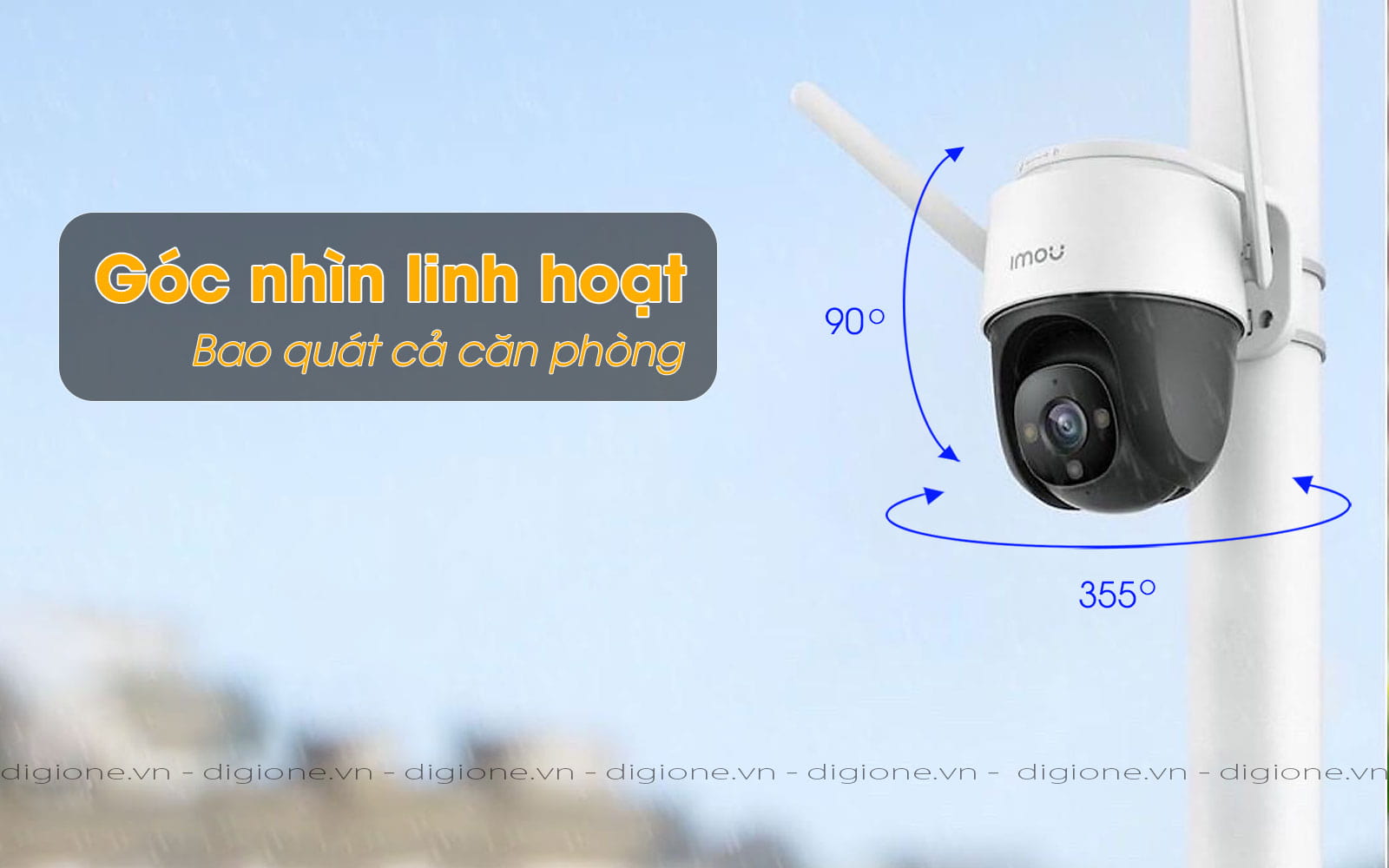 Camera Wifi không dây ngoài trời IMOU S22FP, S42FP có màu ban đêm, xoay 360 độ - Hàng chính hãng