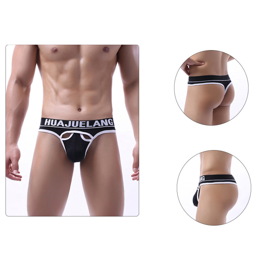 Quần lót nam Sexy tam giác Brief bông kháng khuẩn Thoáng khí Jockstrap Gay