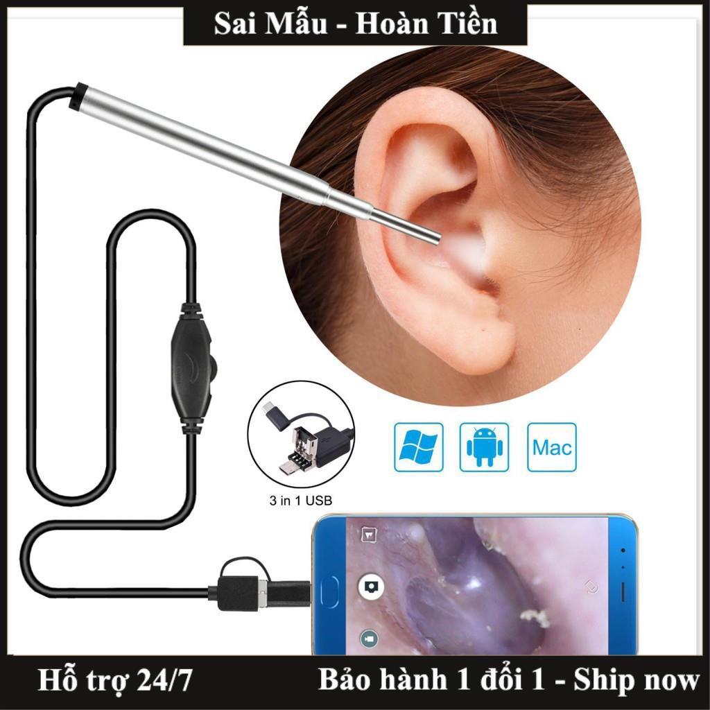 Camera nội soi y tế, Camera nội soi tai, mũi, họng - Máy lấy ráy tai HD Visual Earwas Clean Tool cho hình ảnh sắc nét, s