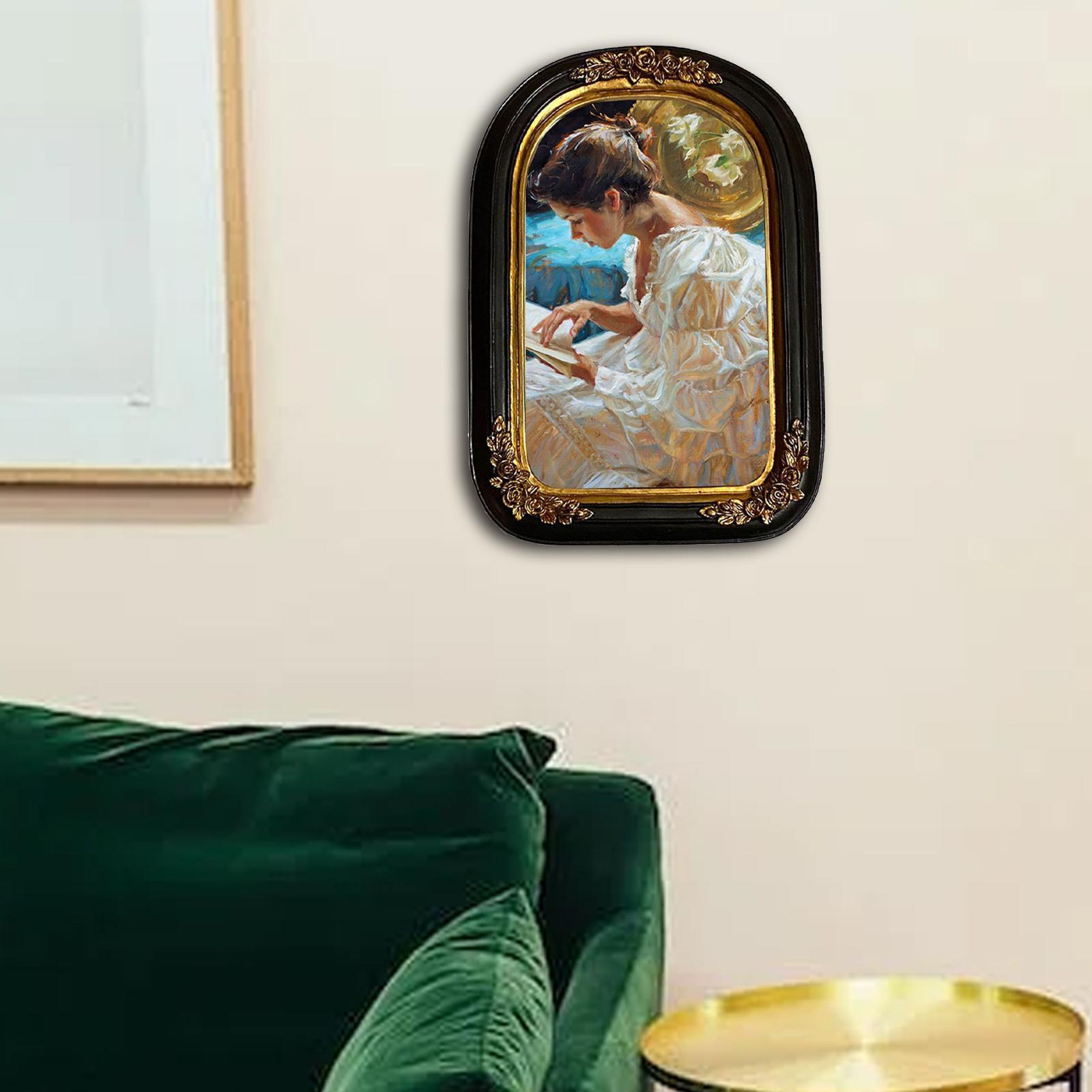 Retro Resin Photo Display Frame Tabletop Wall Hanging for Family Portrait