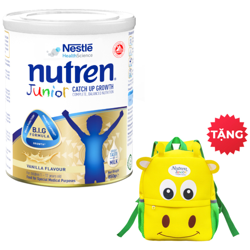 Sữa dinh dưỡng  Nutren Junior 850g - Tặng balo con hươu