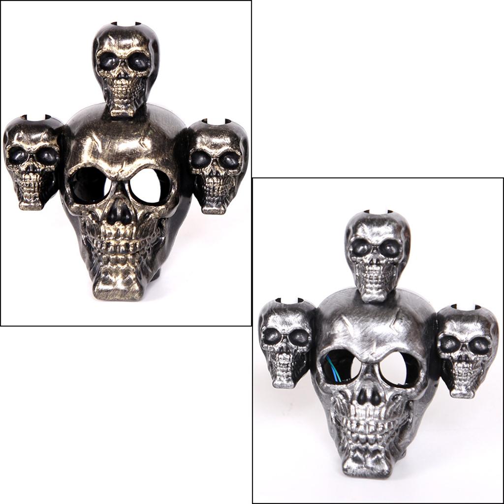 Creepy Halloween Skull Statue Incense Burner Party Decoration Props Golden