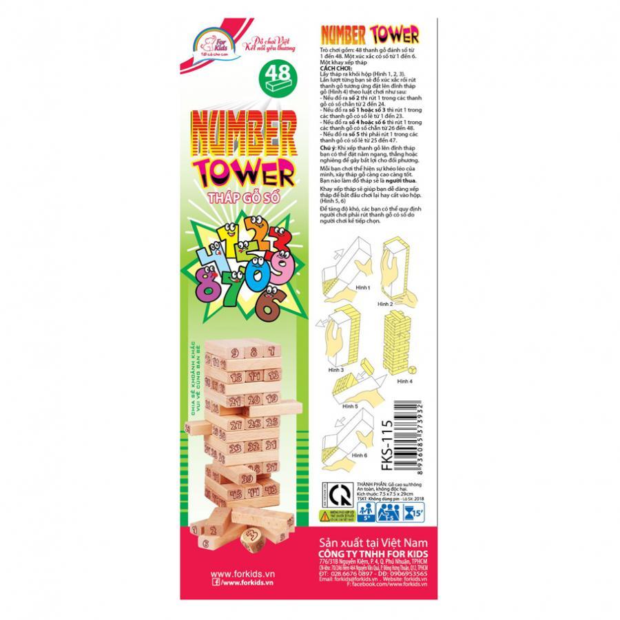 Đồ Chơi Rút Gỗ Số NumberTower Forkids