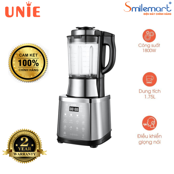 Máy làm sữa hạt đa năng Unie V8S, công suất 1800W, dung tích 1.75L, thông báo bằng giọng nói - Hàng chính hãng