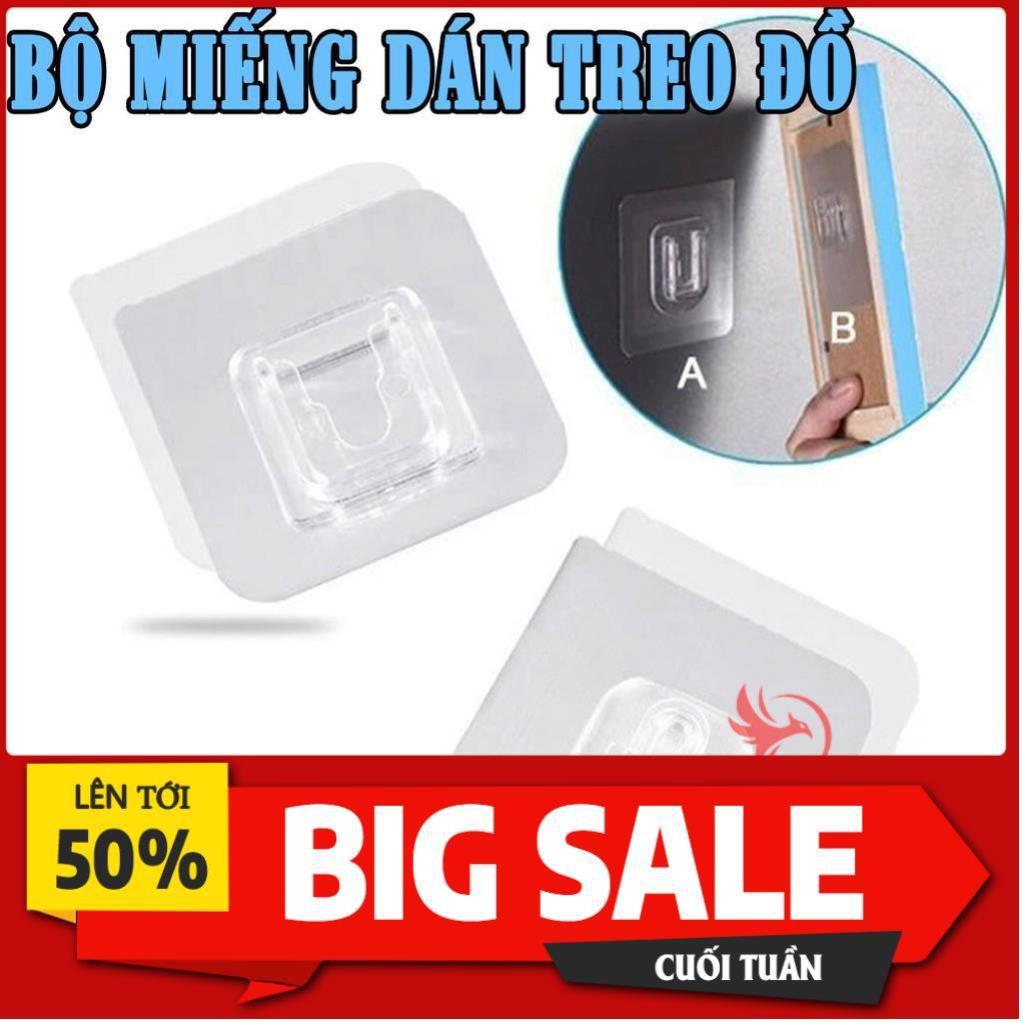 Miếng móc dán treo đồ dán gắn tường đa năng đỡ ổ cắm điện cúc phát wifi tranh ảnh siêu dính chắc trong suốt