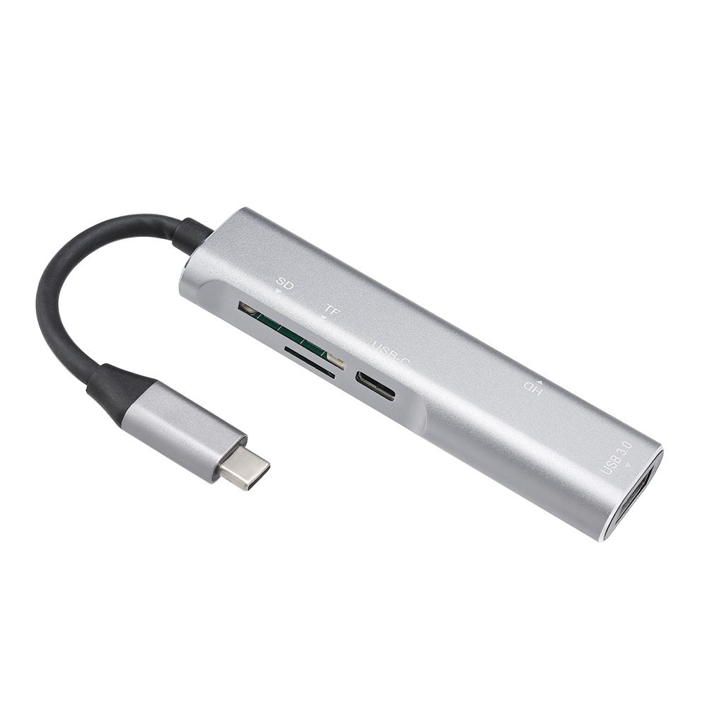 Bộ chuyển đổi USB 3.1 nhiều cổng với Cổng sạc USB-C Cổng truyền HD 3.1 type C
210A USB C Hub nhôm