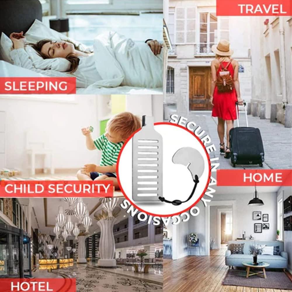 Khóa cửa di động, khóa du lịch, khóa cửa di động làm bằng thép không gỉ, cho khách sạn, căn hộ, trường học, nhà