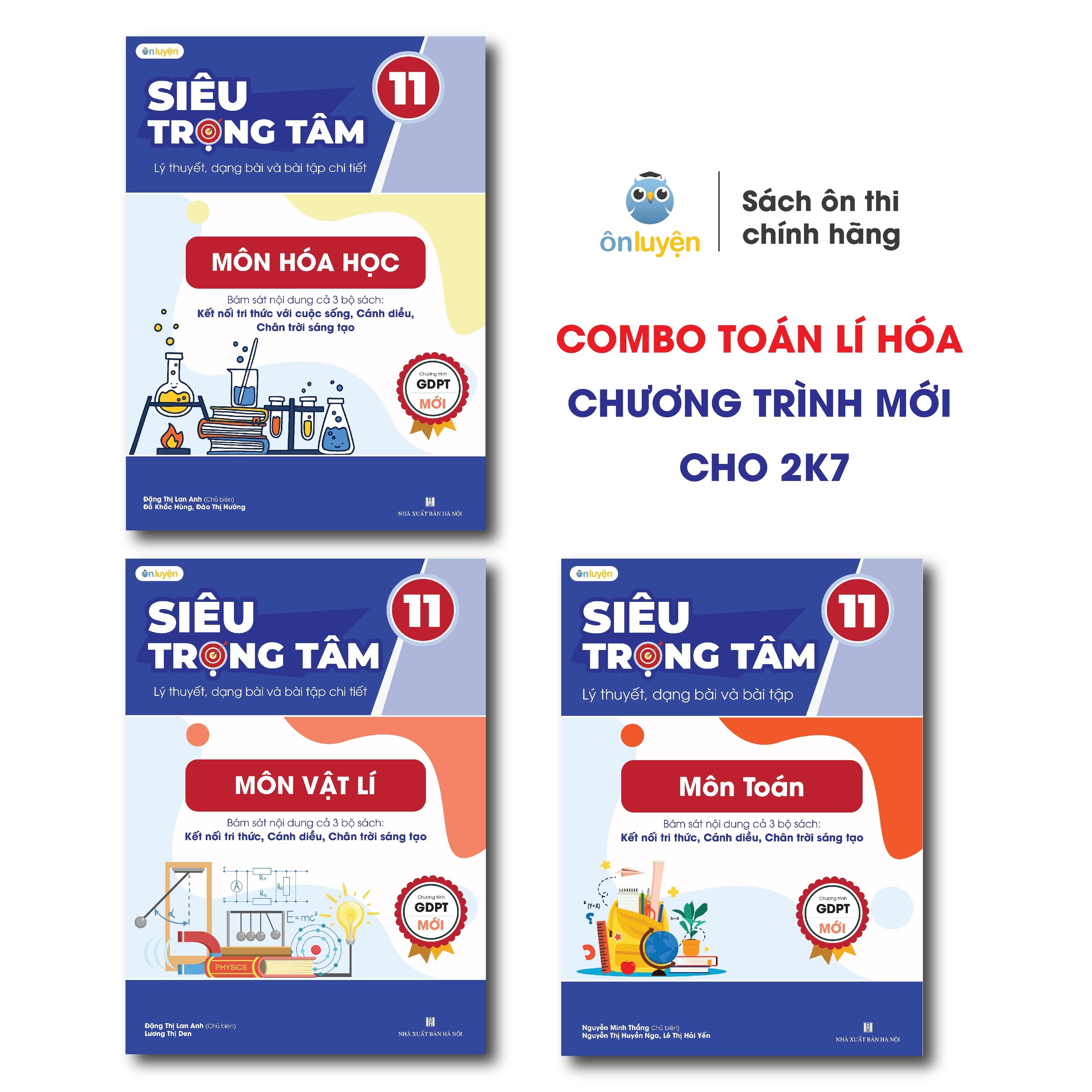 Sách Lớp 11 - Siêu Trọng Tâm 9 Môn Toán, Lí, Hóa, Sinh, Văn, Anh, Sử, Địa, Gd Kte Pl Chương Trình Mới Dành Cho 2K7 - Khối A Toán Lí Hóa