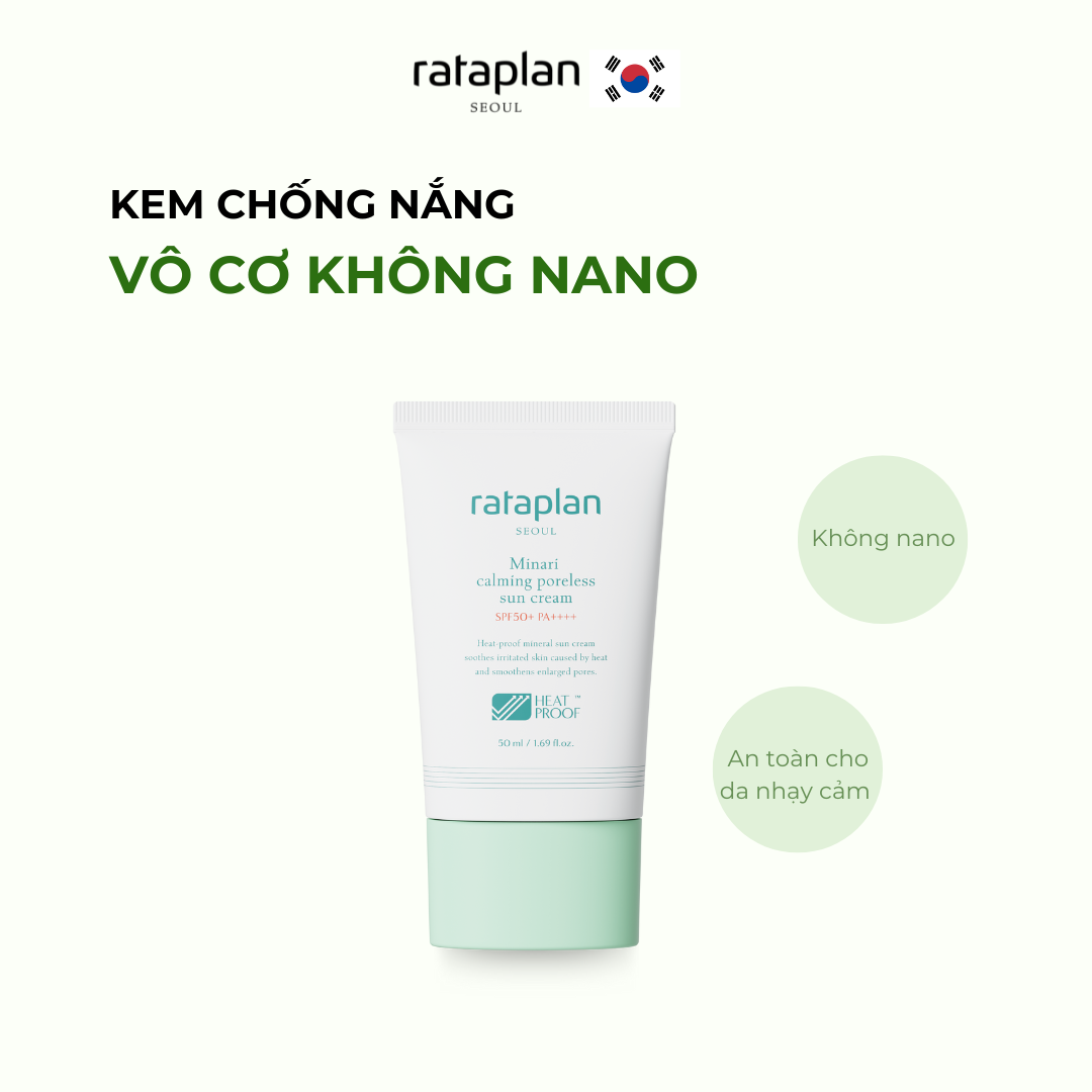 Kem chống nắng Minari RATAPLAN dịu nhẹ, se khít lỗ chân lông, dưỡng da và cấp ẩm 50ml