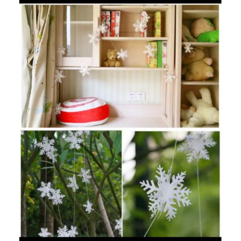 Dây hoa tuyết 3D trang trí giáng sinh, noel