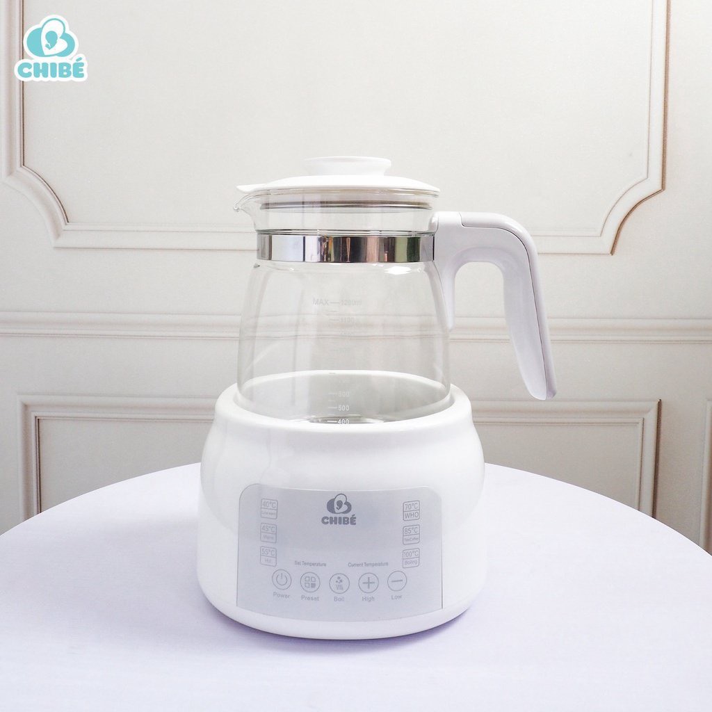 Ấm đun nước CHIBÉ CB002 thông minh pha sữa cho bé, điều khiển từ xa, giữ nhiệt 72h hàng chính hãng