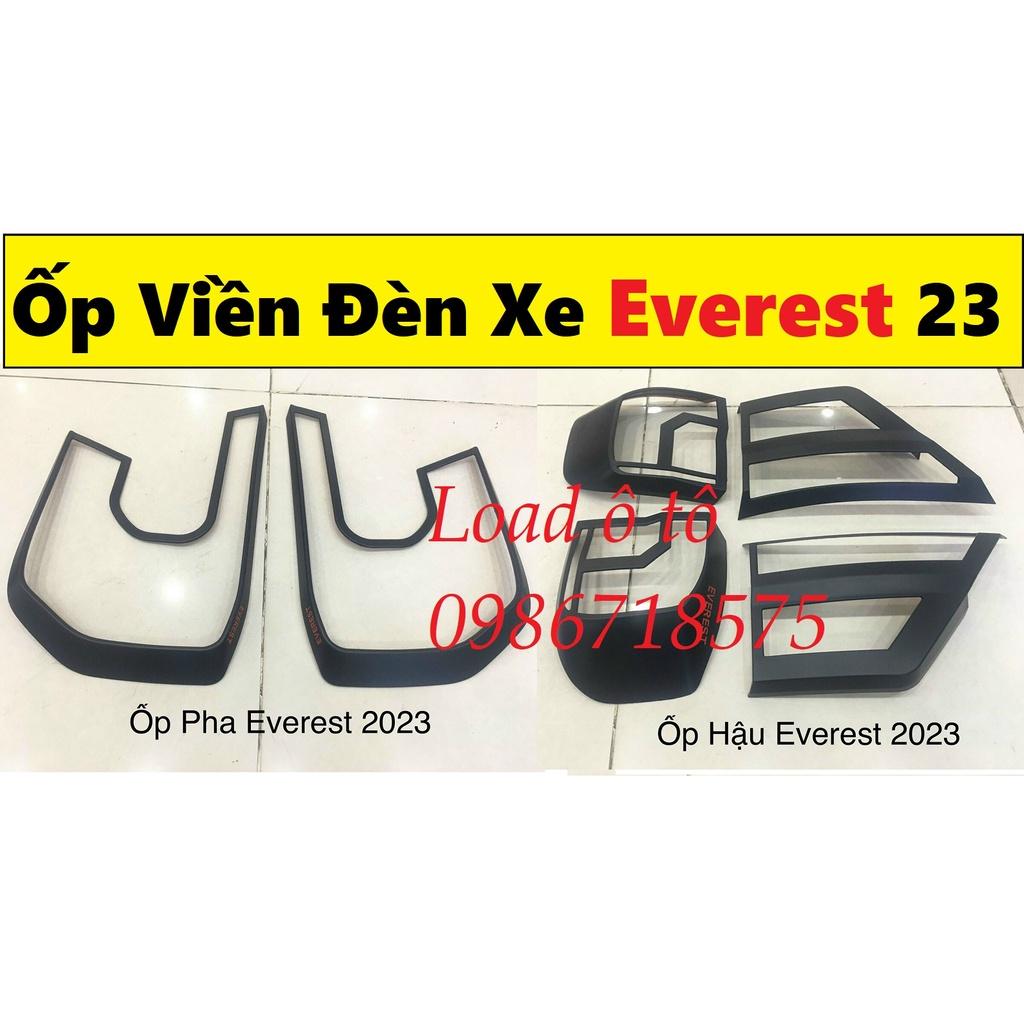Ốp Viền Đèn Pha, Hậu Đen Xe Ford Everest 2023 Mẫu Màu Đen Cao Cấp