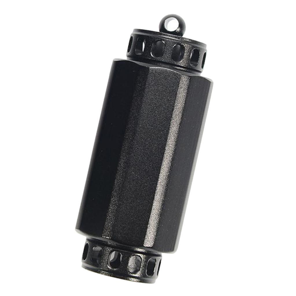 Outdoor Survival Aluminium Cases Waterproof Capsule Sealed Bottle   S Black