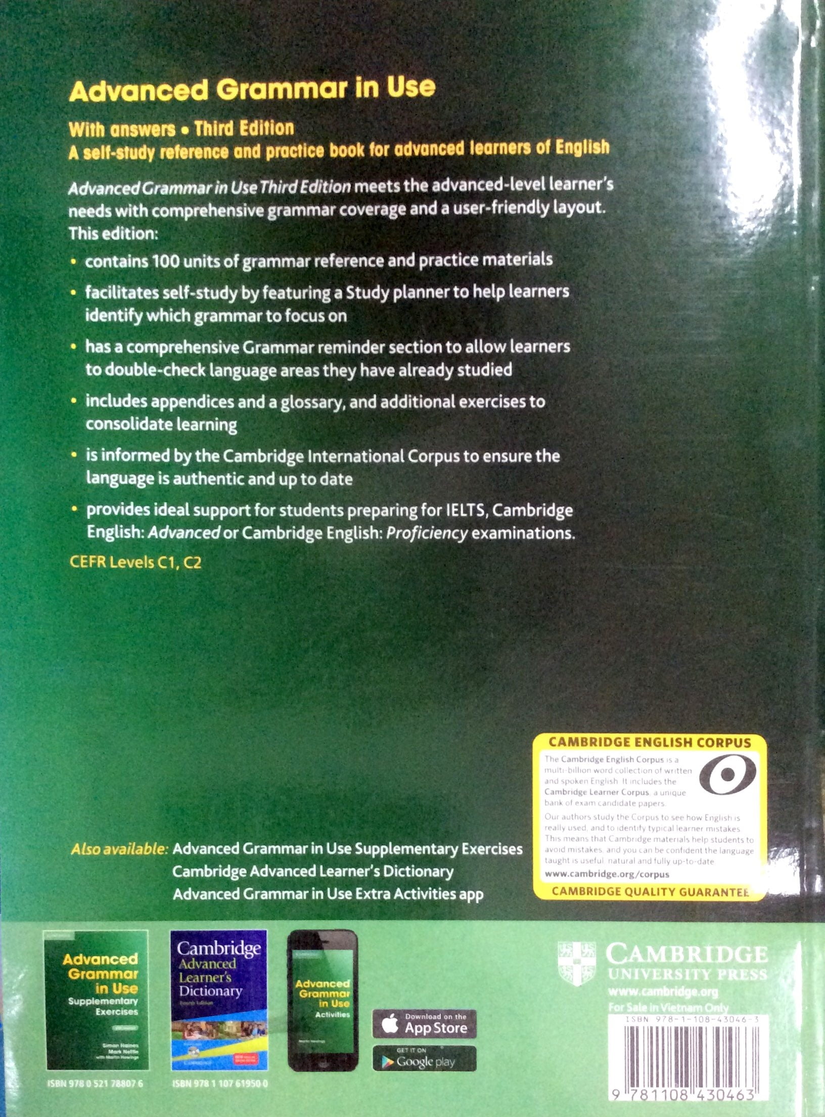 Advanced Grammar in Use Book with Answers Edition: A Self-Study Reference and Practice Book for Advanced Learners of English