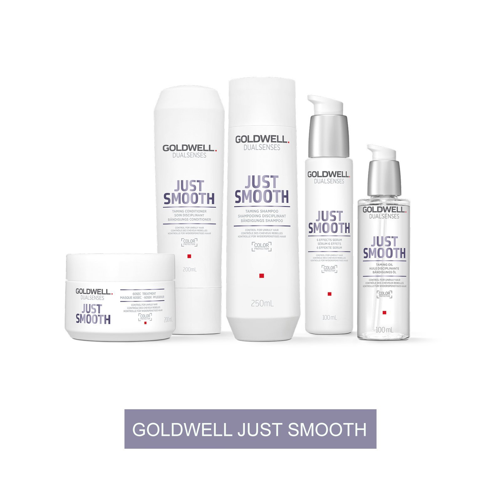 Dầu Gội Dưỡng Tóc Mềm Mượt Goldwell Just Smooth Giảm Bông Xù, Xơ Rối, Kiểm Soát Tóc Tức Thì