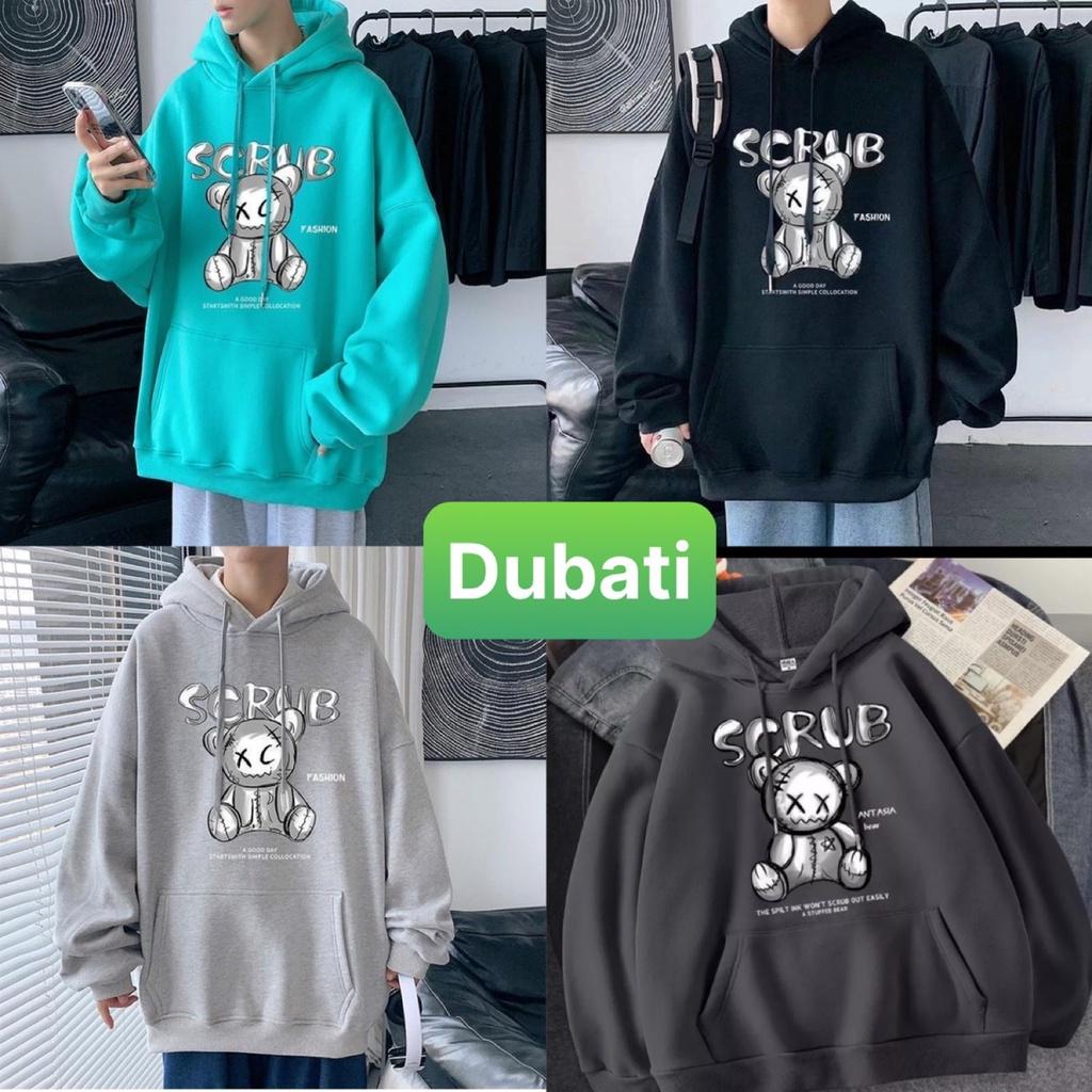 ÁO NỈ, ÁO KHOÁC HOODIE GẤU SCRUB SIÊU NGẦU NAM NỮ PHONG CÁCH SÀNH ĐIỆU VIP - DUBATI FASHION